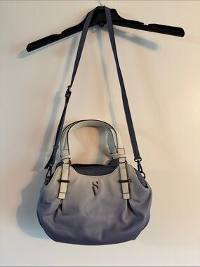 Simply Vera Two-Tone Gray BlueShoulder Bag with Adjustable / removable Strap